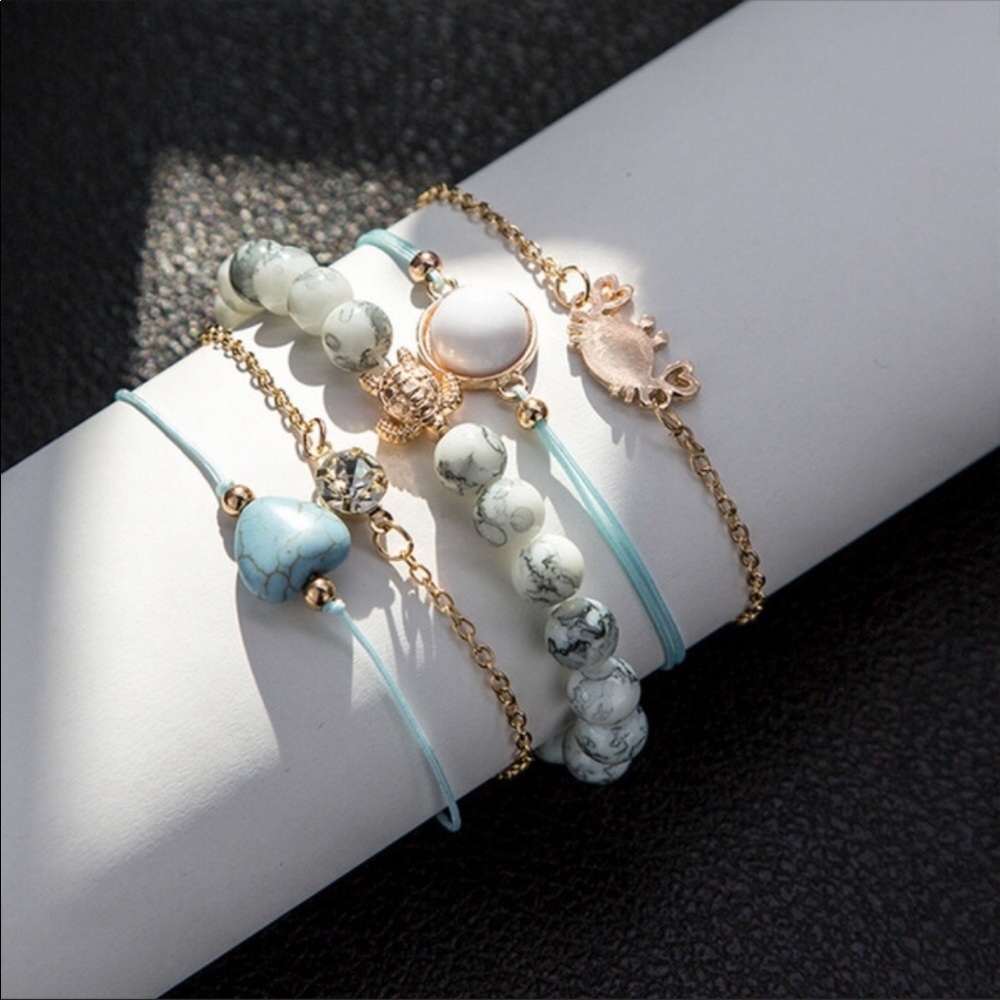 set of 5 stackable bracelets - Picture 3 of 5